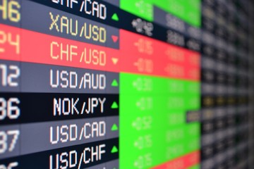 Fototapeta premium Currency trade chart