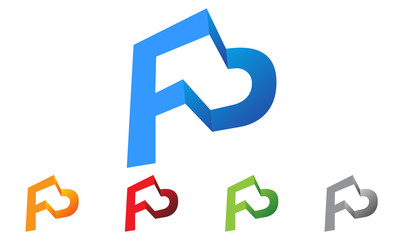 F P letter. F p logo design
