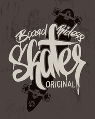 Skate board lettering, t-shirt graphics design