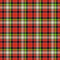 Red and green tartan seamless design pattern