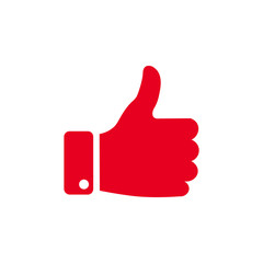 Red like button icon vector