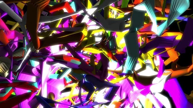 Looped Vj Creative abstract polygon crystal background for different events and projects!!!