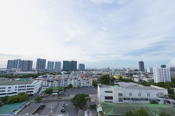 Buildings in downtown Bangkok during the day.