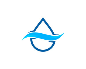 Water Wave Logo Design Template Element