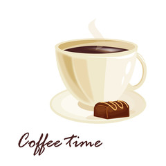 Coffee time design illustration.