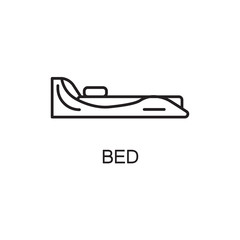 Bed line icon.