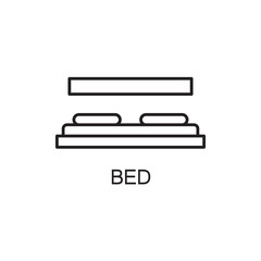 Bed line icon.