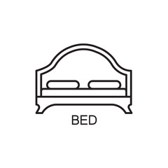 Bed line icon.