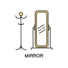 Mirror flat icon.