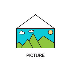 Picture flat icon.