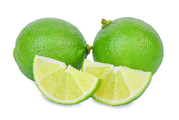 fresh lime isolated on white