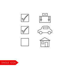Obraz premium To do list line icon.