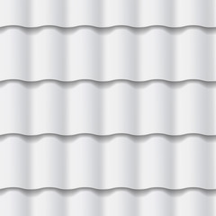 Tiled roof seamless pattern. Gray color. Classic style. Vector illustration