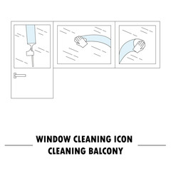 Window cleaning icon.