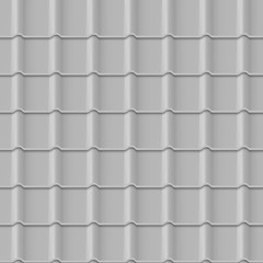 Tiled roof seamless pattern. Gray color. Modern style. Vector illustration