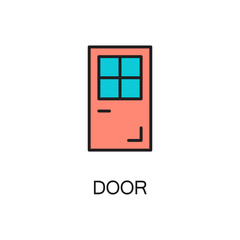 Door line icon.
