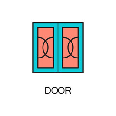 Door line icon.