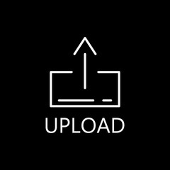 Web upload, linear icon.