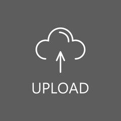 Web upload, linear icon.