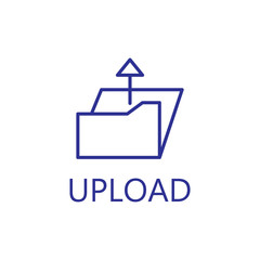 Web upload, linear icon.