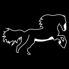 Vector logo horse. Brand color silhouette icon.