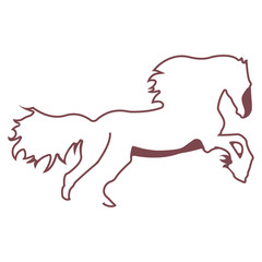 Vector logo horse. Brand color silhouette icon.