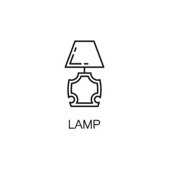 Lamp line icon. High quality pictogram.  Outline vector symbol for design website or mobile app. Thin line sign  for logo, visit card, etc.