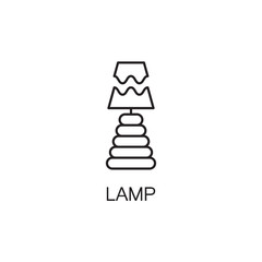 Lamp line icon. High quality pictogram.  Outline vector symbol for design website or mobile app. Thin line sign  for logo, visit card, etc.
