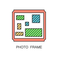 Coffee table line icon. Thin line pictogram for webdesign. Outline high quality sign for design websete, mobile app, logo. 