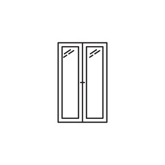 Mirror line icon. Thin line pictogram for webdesign. Outline high quality sign for design websete, mobile app, logo. 