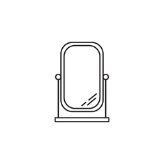Mirror line icon. Thin line pictogram for webdesign. Outline high quality sign for design websete, mobile app, logo. 