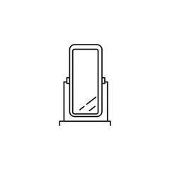 Mirror line icon. Thin line pictogram for webdesign. Outline high quality sign for design websete, mobile app, logo. 