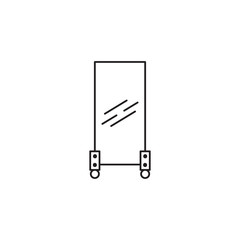 Mirror line icon. Thin line pictogram for webdesign. Outline high quality sign for design websete, mobile app, logo. 