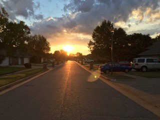 Sunrise on the street