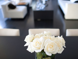 dinner table in room modern interior 