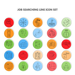 Human management icons. Job searching set. Thin line pictogram for webdesign. Outline high quality sign for design websete, mobile app, logo. 