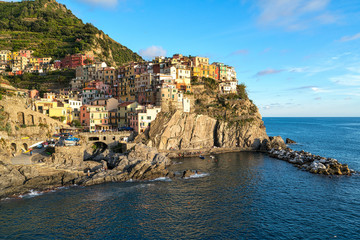 Fototapeta na wymiar Mandorla, ist ein Ort in liegt in der Cinque Terre, die zu der Region Ligurien gehört.