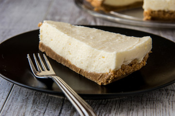 Homemade New York Cheesecake with fork