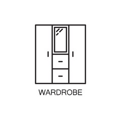 Wardrobe line icon.