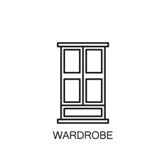 Wardrobe line icon.