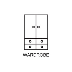 Wardrobe line icon.