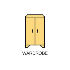 Wardrobe line icon.