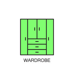 Wardrobe line icon.