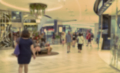Blurred image of shopping mall