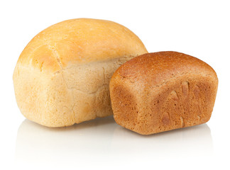 White and brown bread