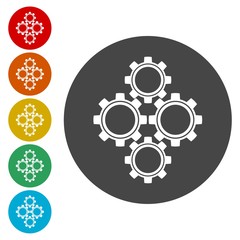 Cogs (gears) on white background 