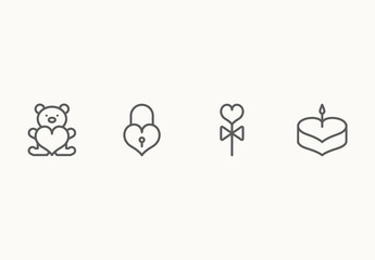 25 Minimalist Love and Romance Icons - Powered by Adobe