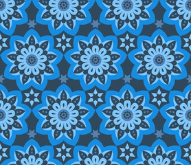 Dark repetitive mandala pattern