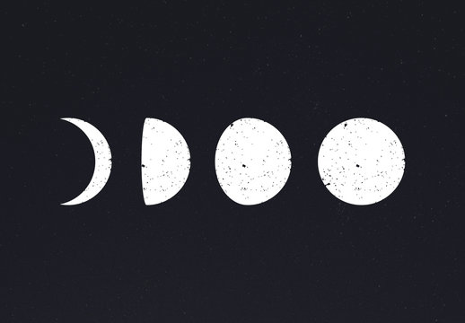 35 Moon Phases Icons