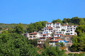 Obraz premium Residential houses in Patitiri,Alonissos